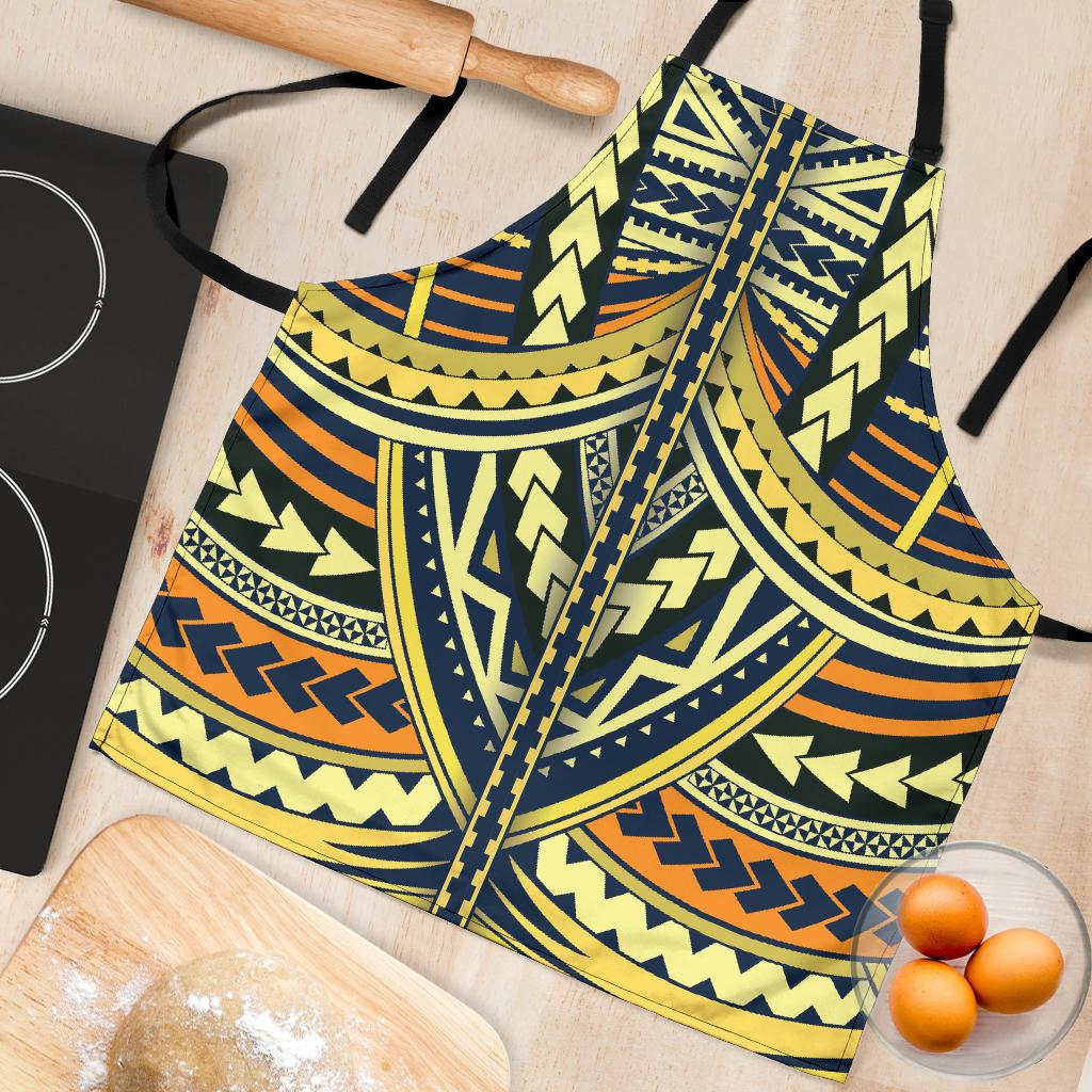 Polynesian Tattoo Print Women Apron