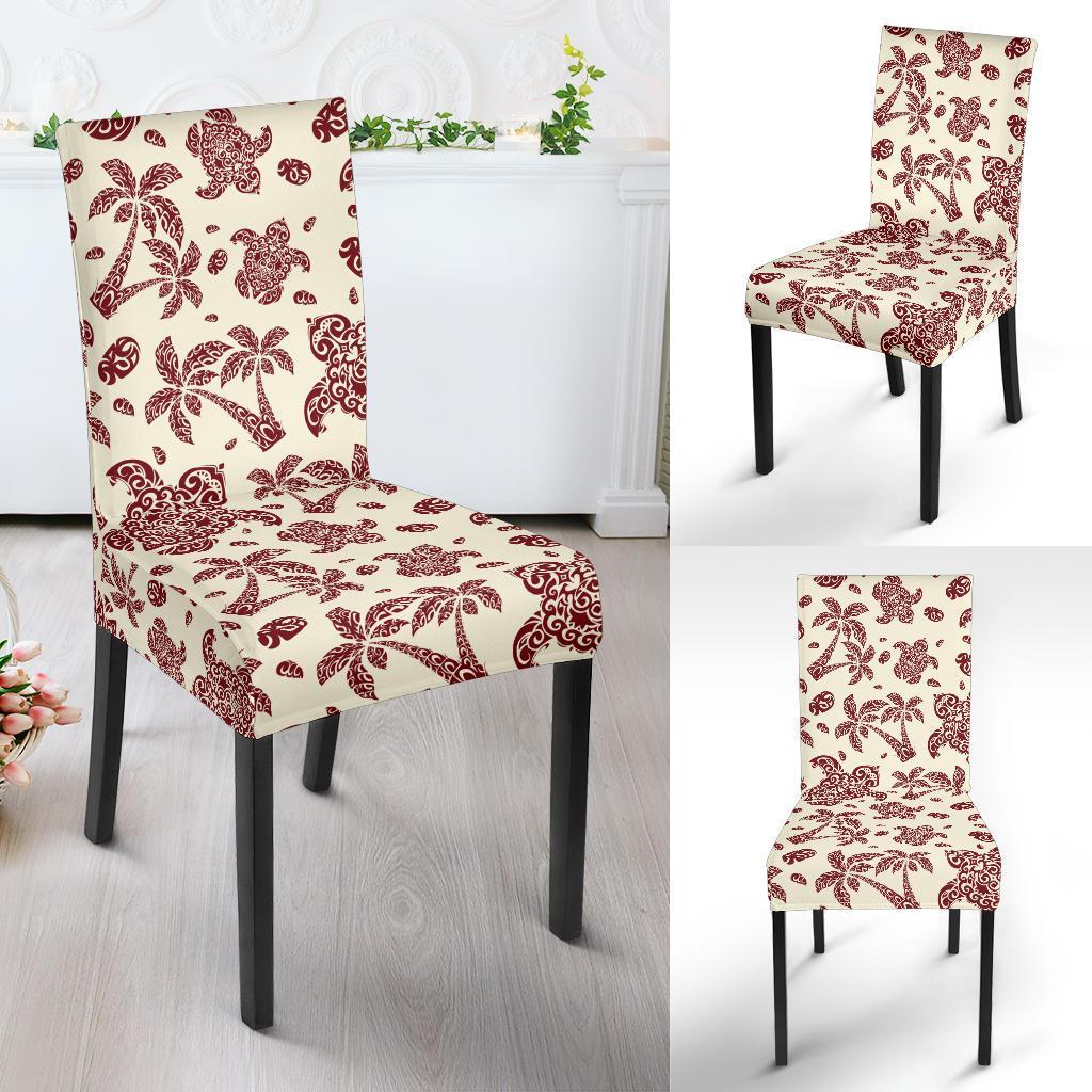 Polynesian Tattoo Turtle Themed Dining Chair Slipcover-JTAMIGO.COM