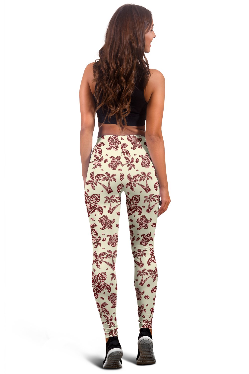 Polynesian Tattoo Turtle Themed Women Leggings