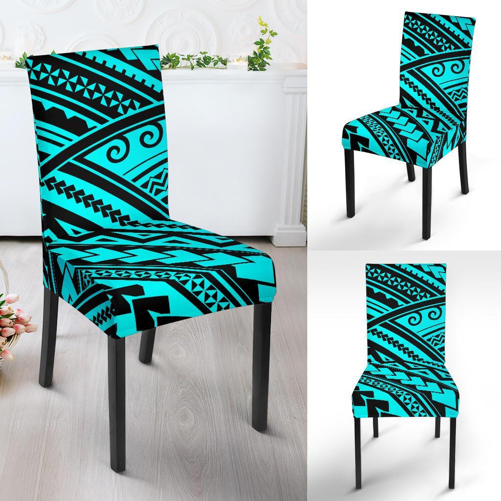 Polynesian Tribal Dining Chair Slipcover-JTAMIGO.COM