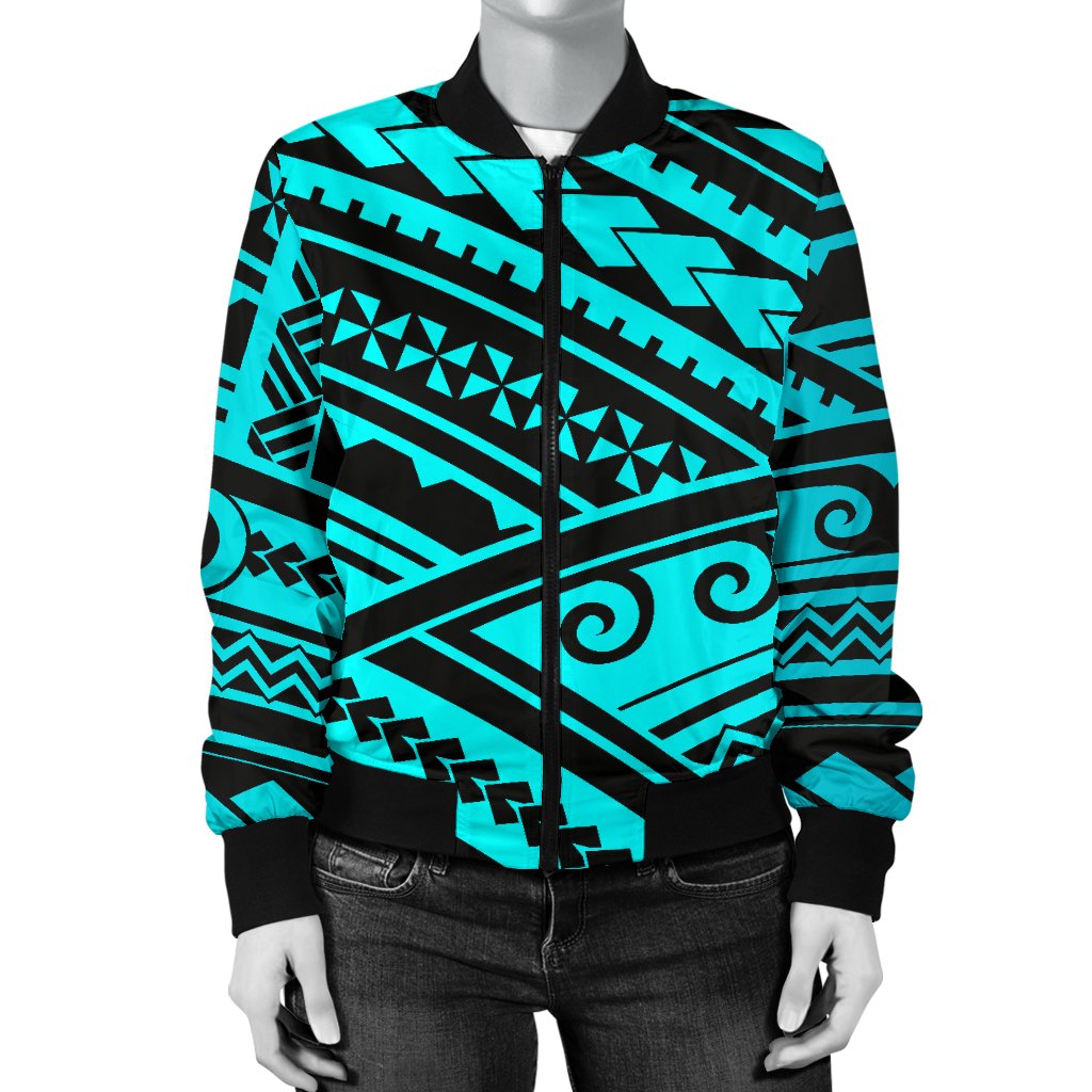Polynesian Tribal Women Casual Bomber Jacket