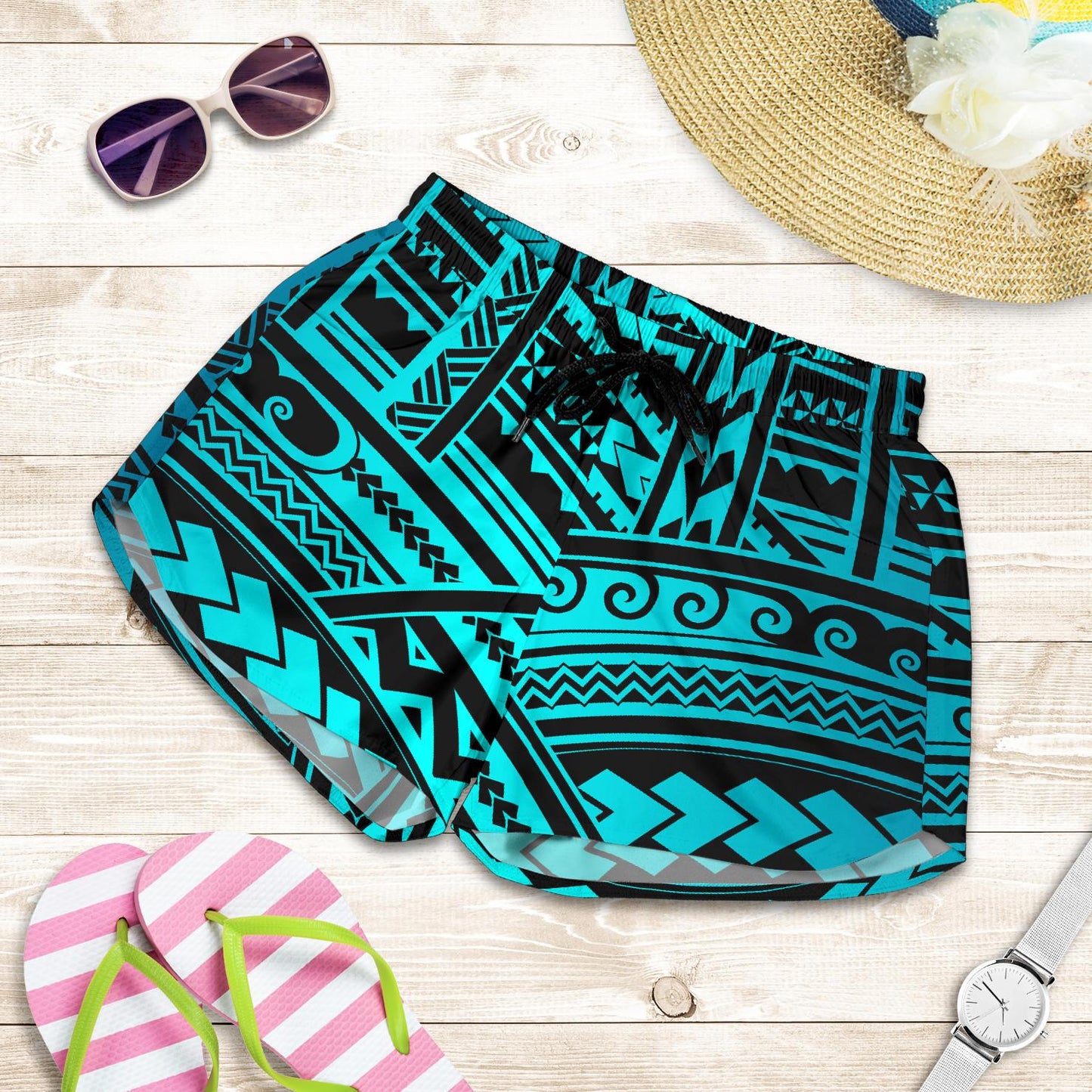 Polynesian Tribal Women Shorts-JTAMIGO.COM