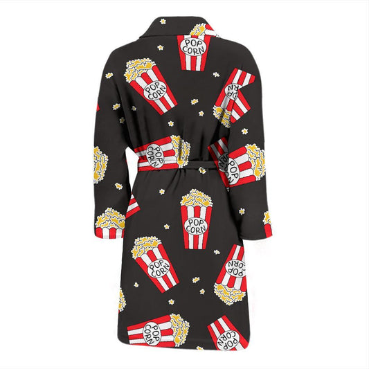 Popcorn Pattern Print Design A01 Men Bathrobe-JORJUNE.COM