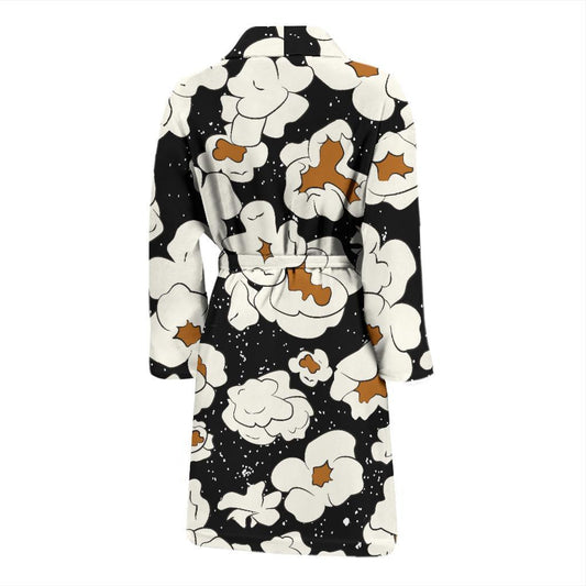 Popcorn Pattern Print Design A02 Men Bathrobe-JORJUNE.COM