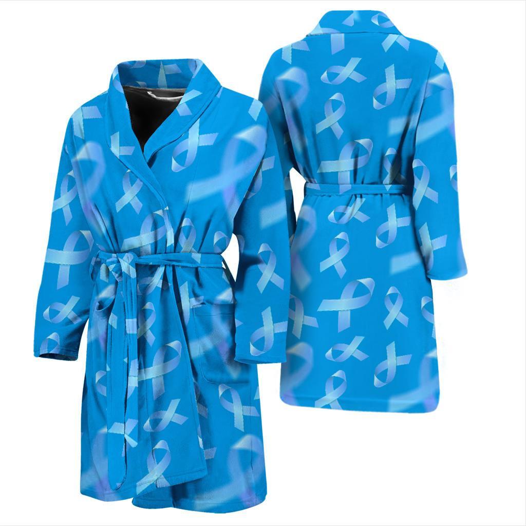 Prostate cancer Pattern Print Design A01 Men Bathrobe-JORJUNE.COM