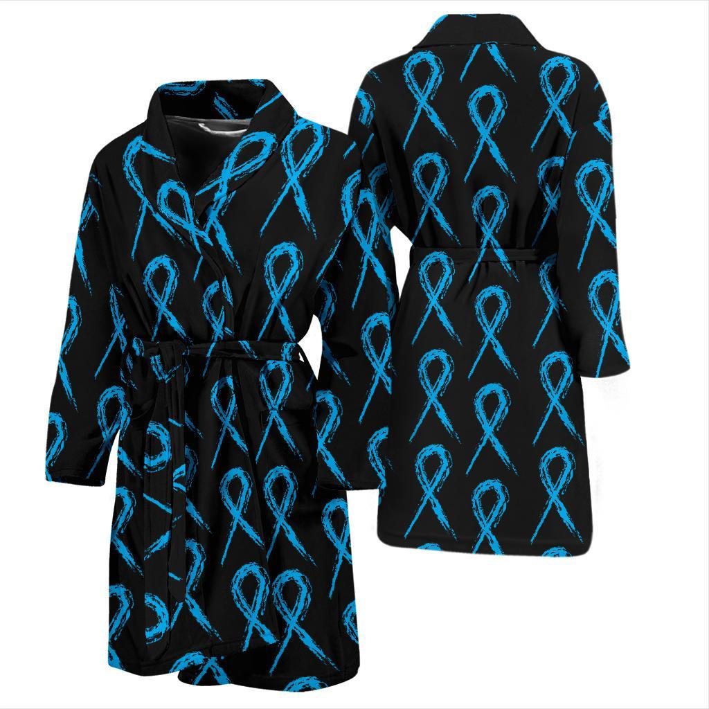 Prostate cancer Pattern Print Design A02 Men Bathrobe-JORJUNE.COM