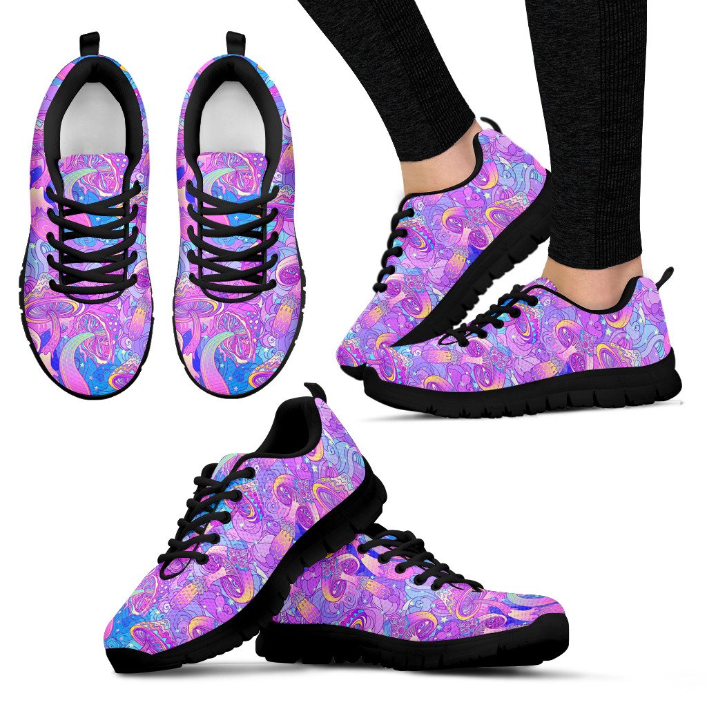 Psychedelic Trippy Mushroom Print Women Sneakers Shoes