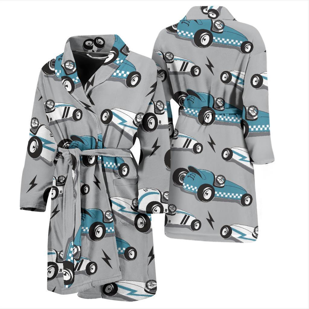 Racing Vintage Pattern Print Design A02 Men Bathrobe-JORJUNE.COM