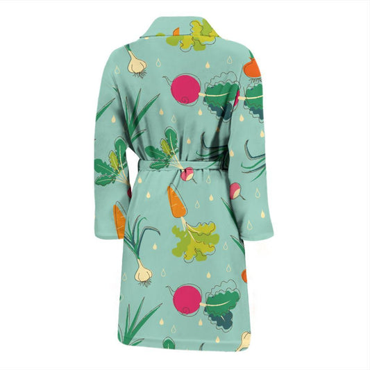 Radish Pattern Print Design A01 Men Bathrobe-JORJUNE.COM
