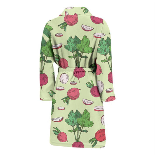 Radish Pattern Print Design A04 Men Bathrobe-JORJUNE.COM