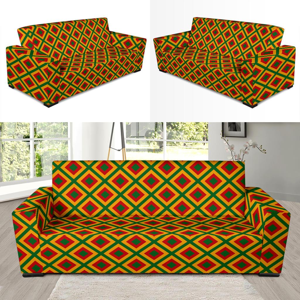 Rasta Reggae Color Cross Sofa Slipcover-JTAMIGO.COM