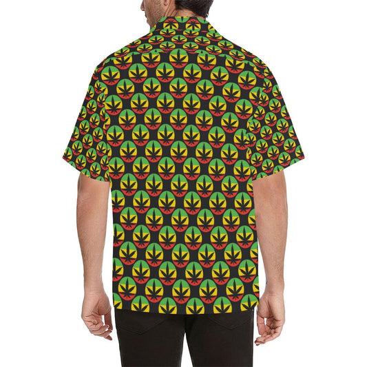 Rasta Reggae Color Design Men Aloha Hawaiian Shirt