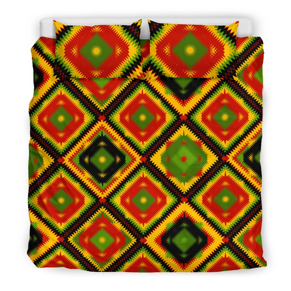 Rasta Reggae Color Pattern Duvet Cover Bedding Set