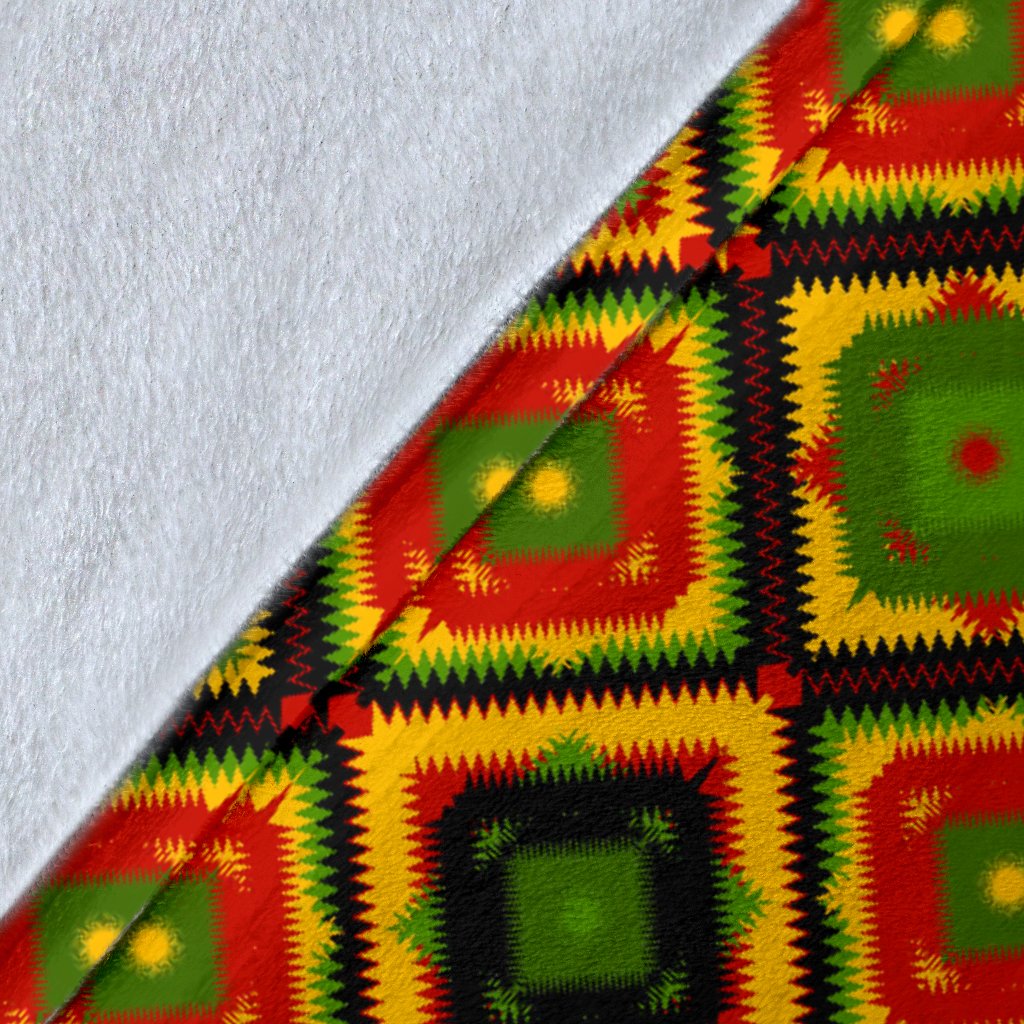 Rasta Reggae Color Pattern Fleece Blanket