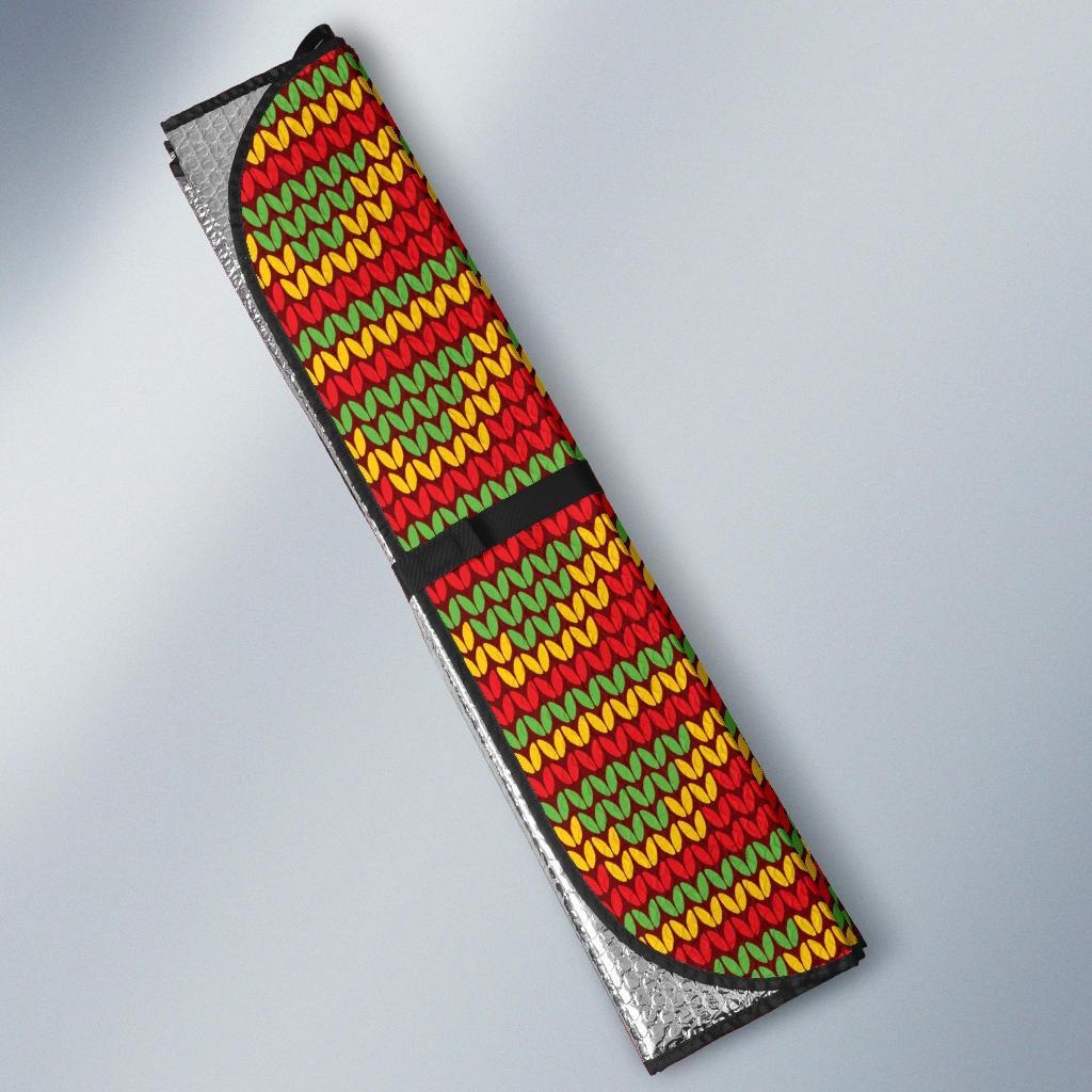 Rasta Reggae Color Print Car Sun Shade For Windshield