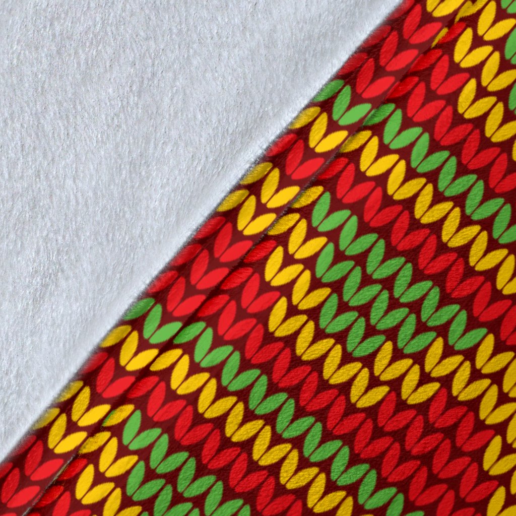Rasta Reggae Color Print Fleece Blanket