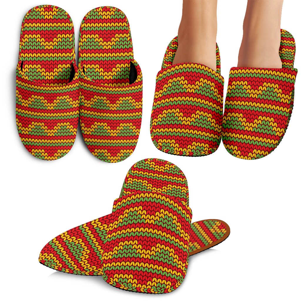 Rasta Reggae Color Print House Slippers