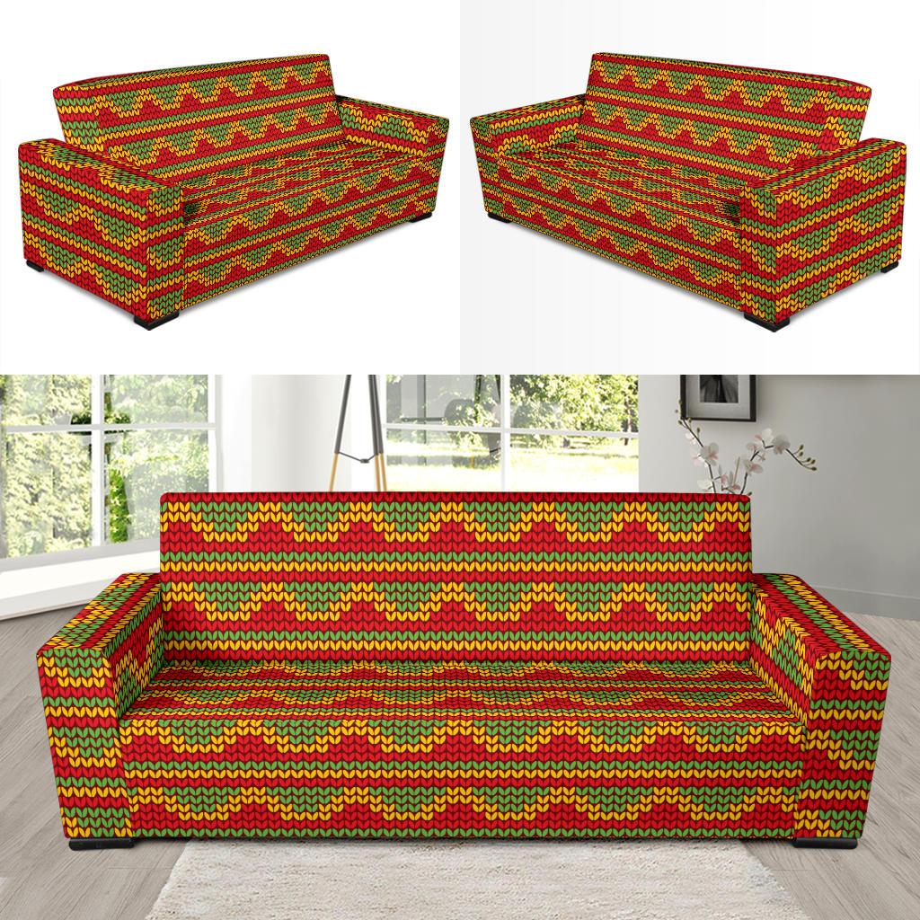 Rasta Reggae Color Print Sofa Slipcover-JTAMIGO.COM