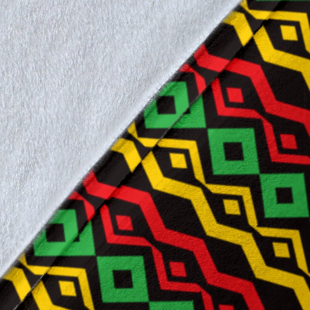 Rasta Reggae Color Themed Fleece Blanket