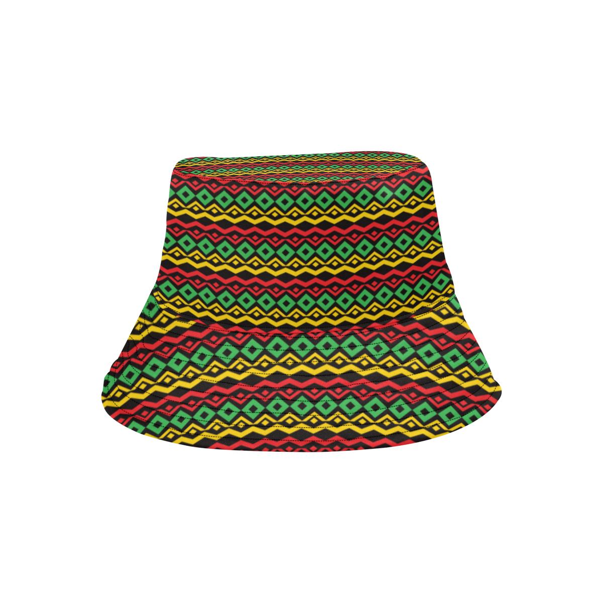 Rasta Reggae Color Themed Unisex Bucket Hat