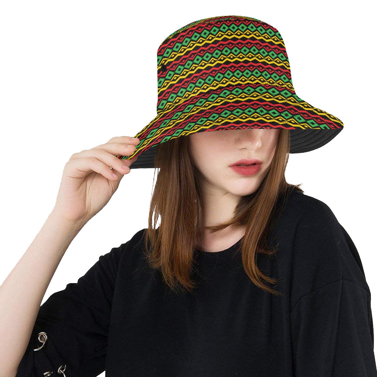 Rasta Reggae Color Themed Unisex Bucket Hat