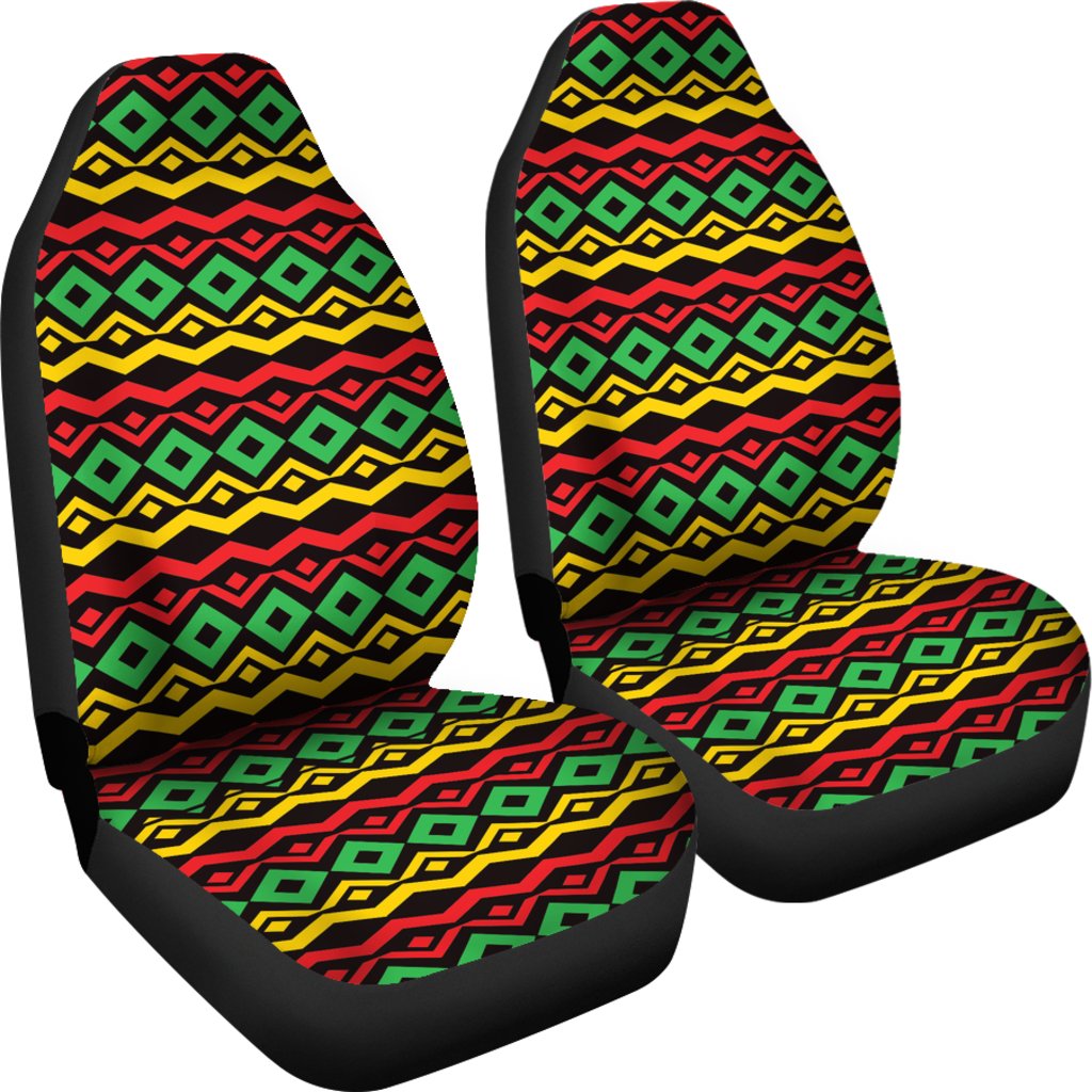Rasta Reggae Color Themed Universal Fit Car Seat Covers