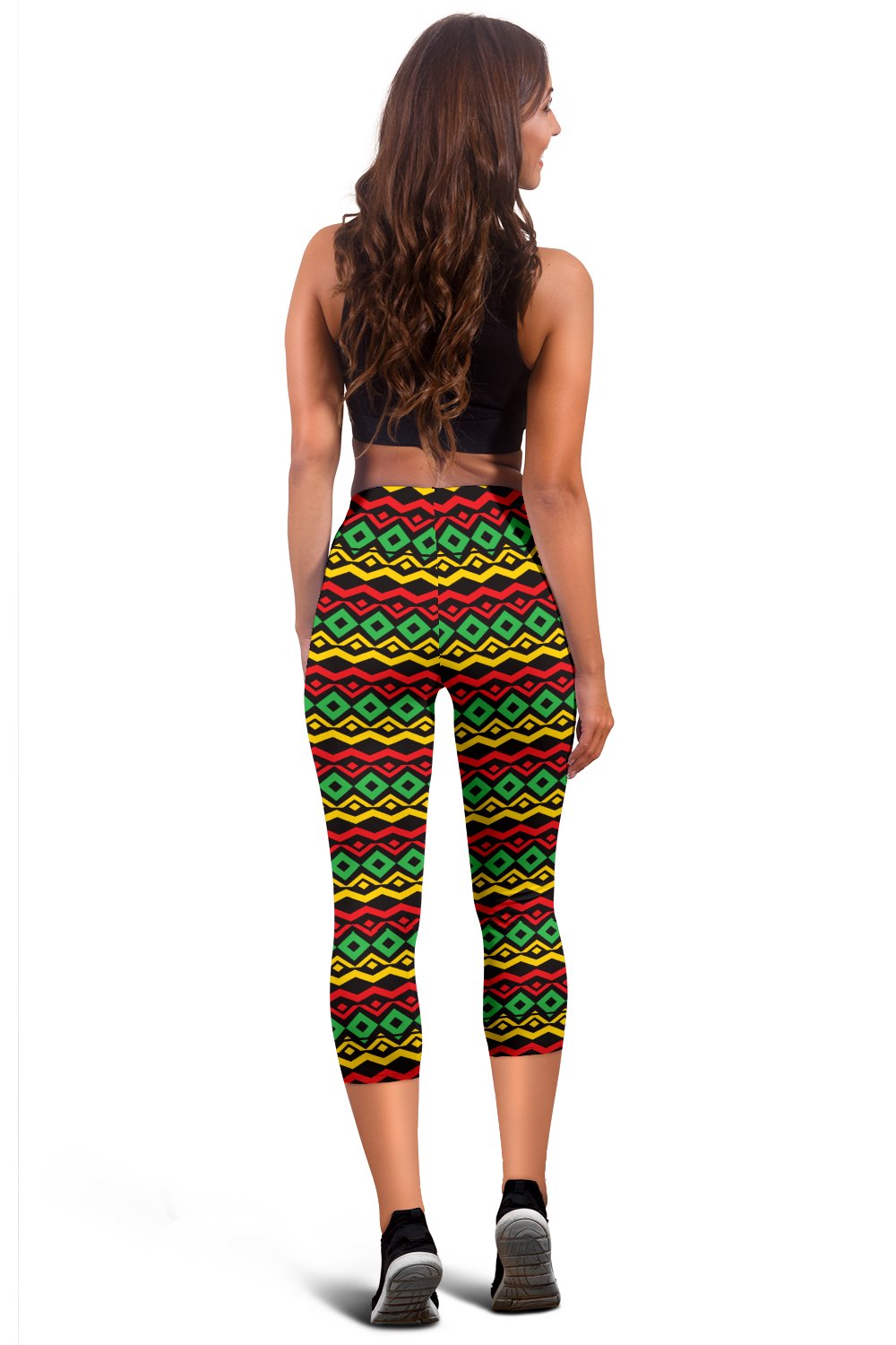 Rasta Reggae Color Themed Women Capris
