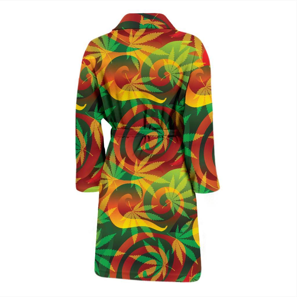 Rastafarian Pattern Print Design A01 Men Bathrobe-JORJUNE.COM