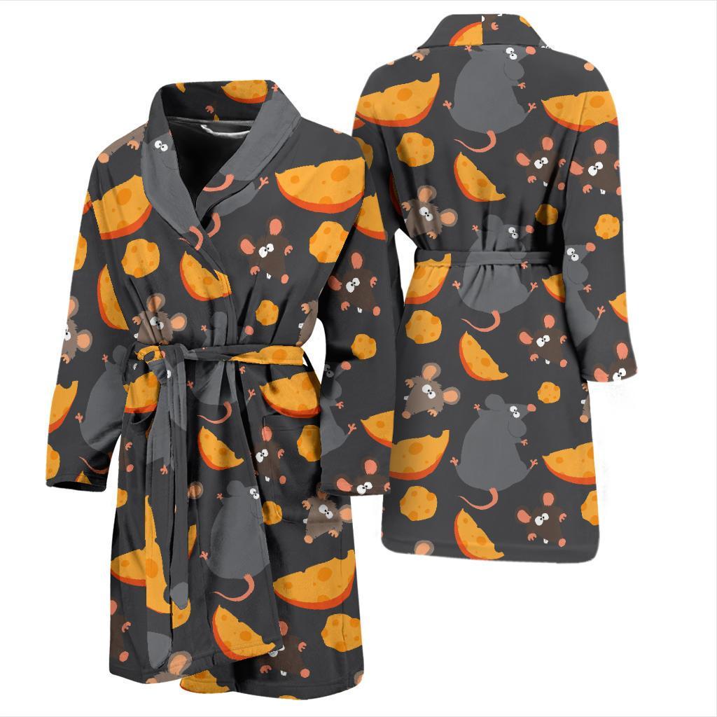 Rat Pattern Print Design 04 Men Bathrobe-JORJUNE.COM