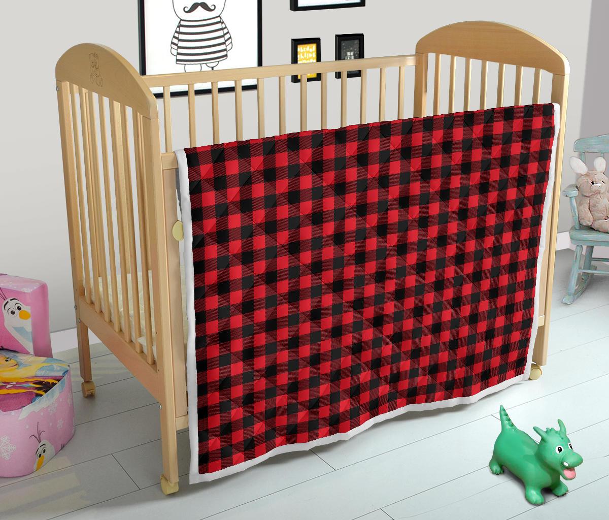 Red Black Buffalo Tartan Plaid Pattern Premium Quilt-JTAMIGO.COM