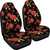 Red Rose Themed Print Universal Fit Car Seat Covers