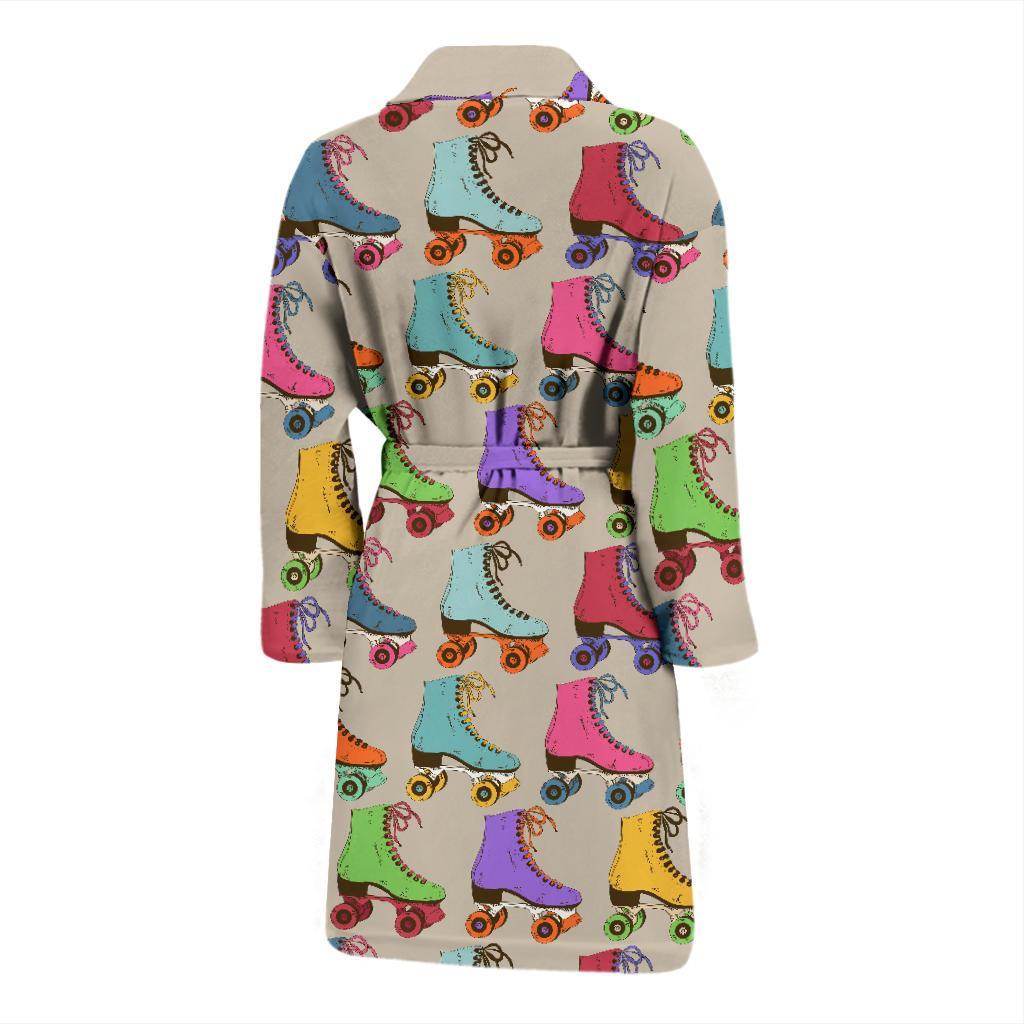 Roller skate Pattern Print Design A01 Men Bathrobe-JORJUNE.COM