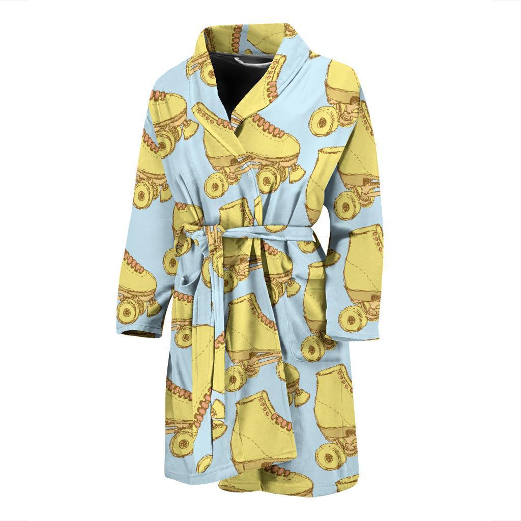 Roller skate Pattern Print Design A03 Men Bathrobe-JORJUNE.COM