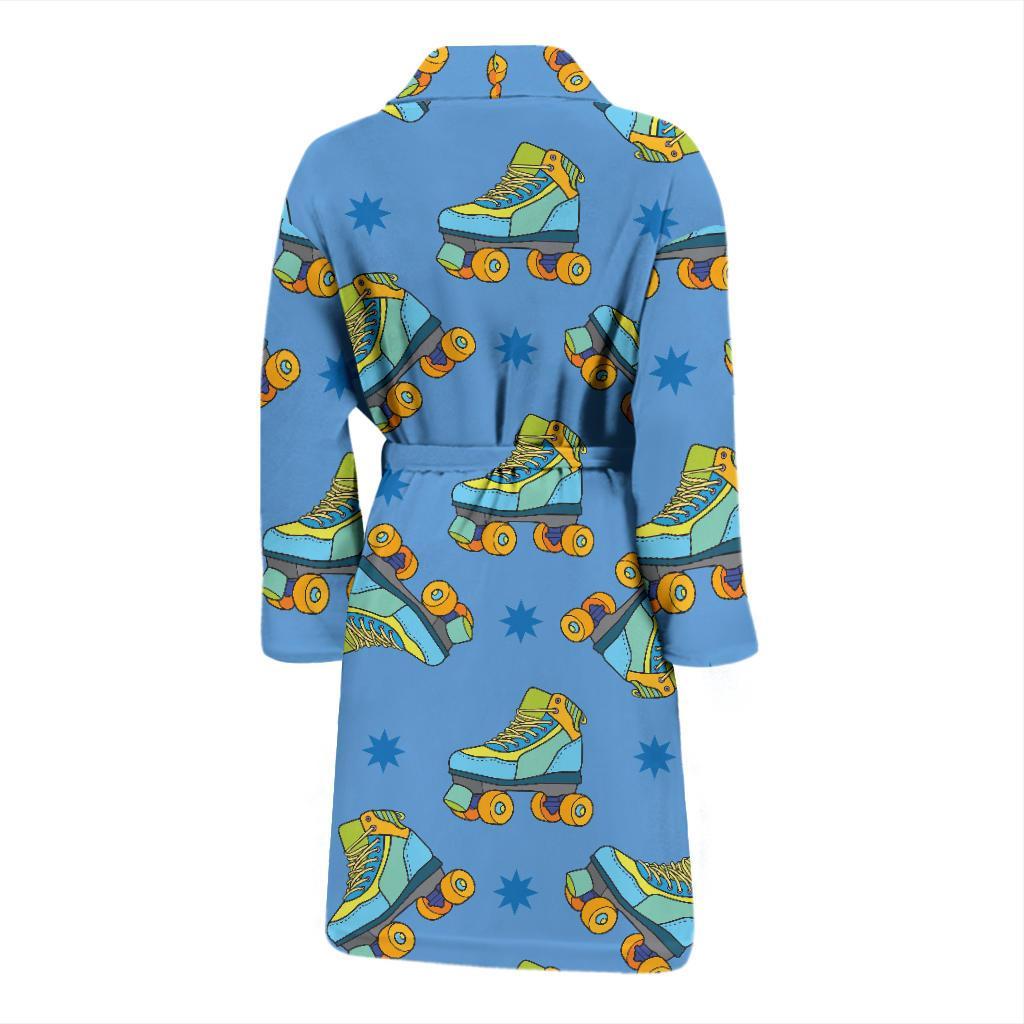 Roller skate Pattern Print Design A04 Men Bathrobe-JORJUNE.COM
