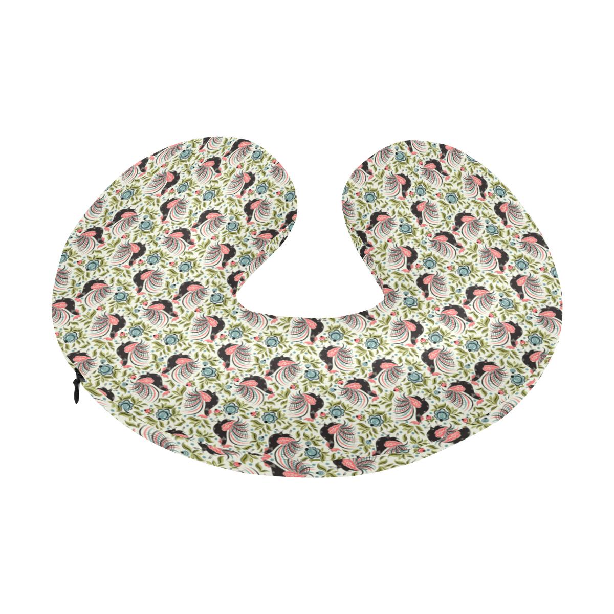 Rooster Print Design U-Shaped Travel Neck Pillow-JTAMIGO.COM