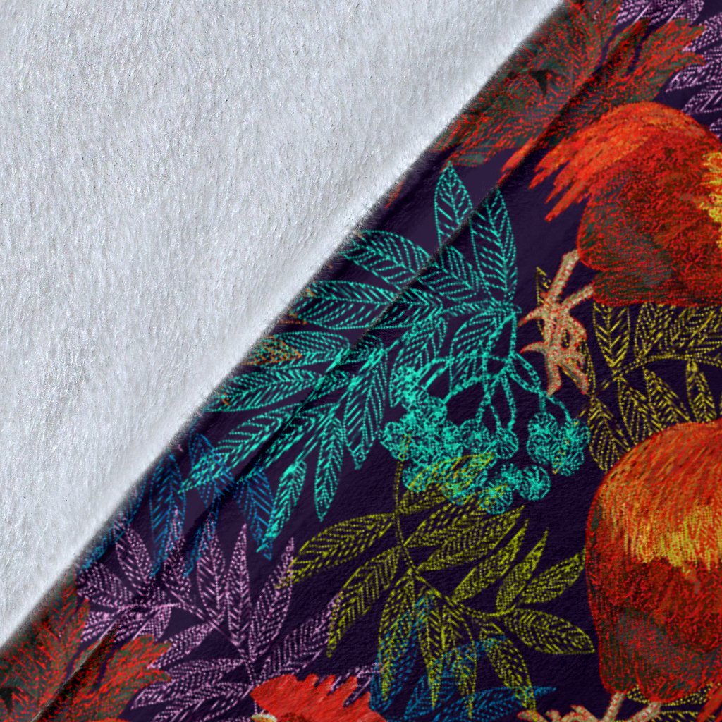 Rooster Print Style Fleece Blanket