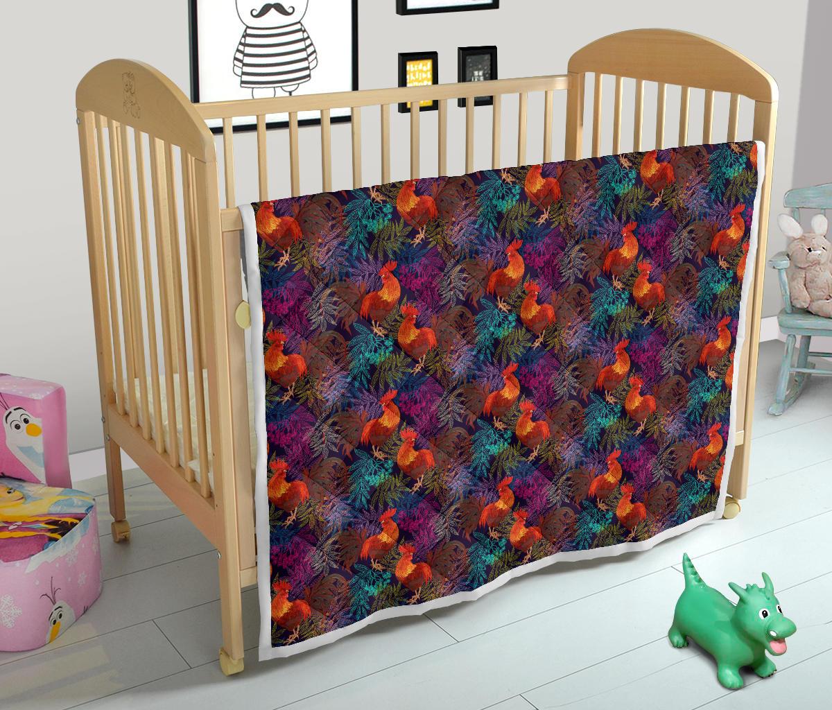 Rooster Print Style Premium Quilt-JTAMIGO.COM