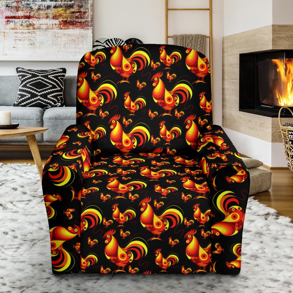 Rooster Print Themed Single Sofa Slipcover -JTAMIGO.COM