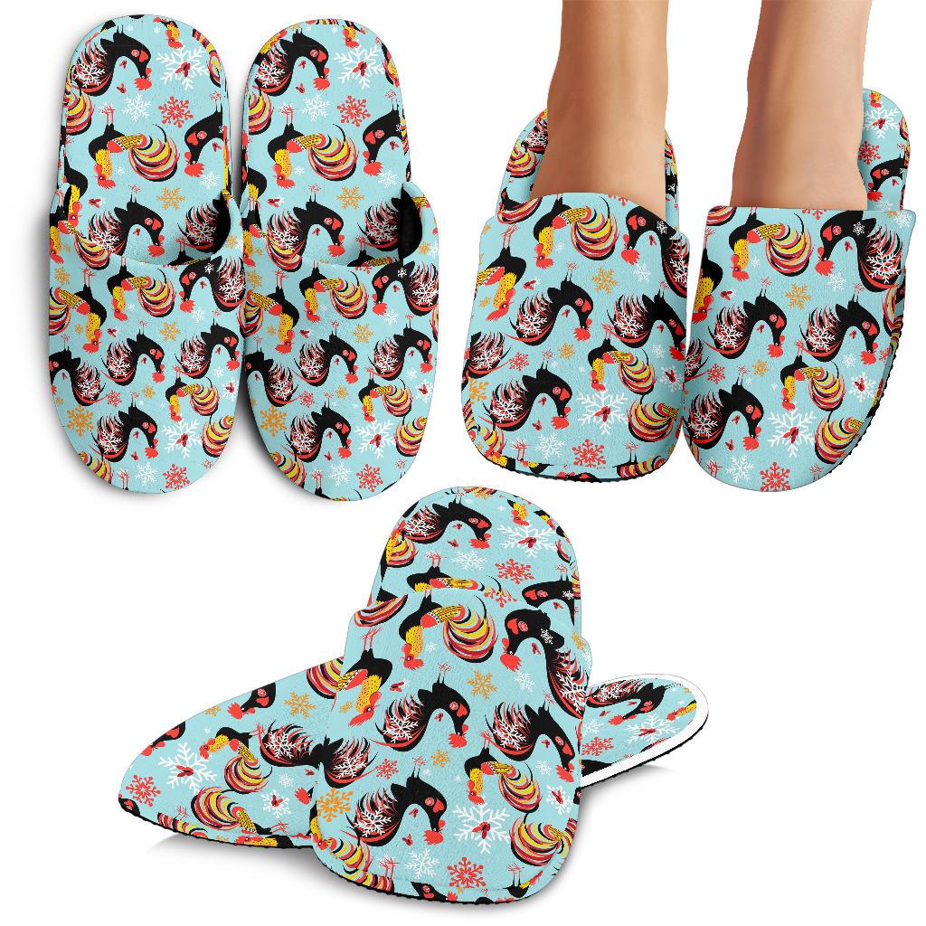 Rooster Themed Design House Slippers