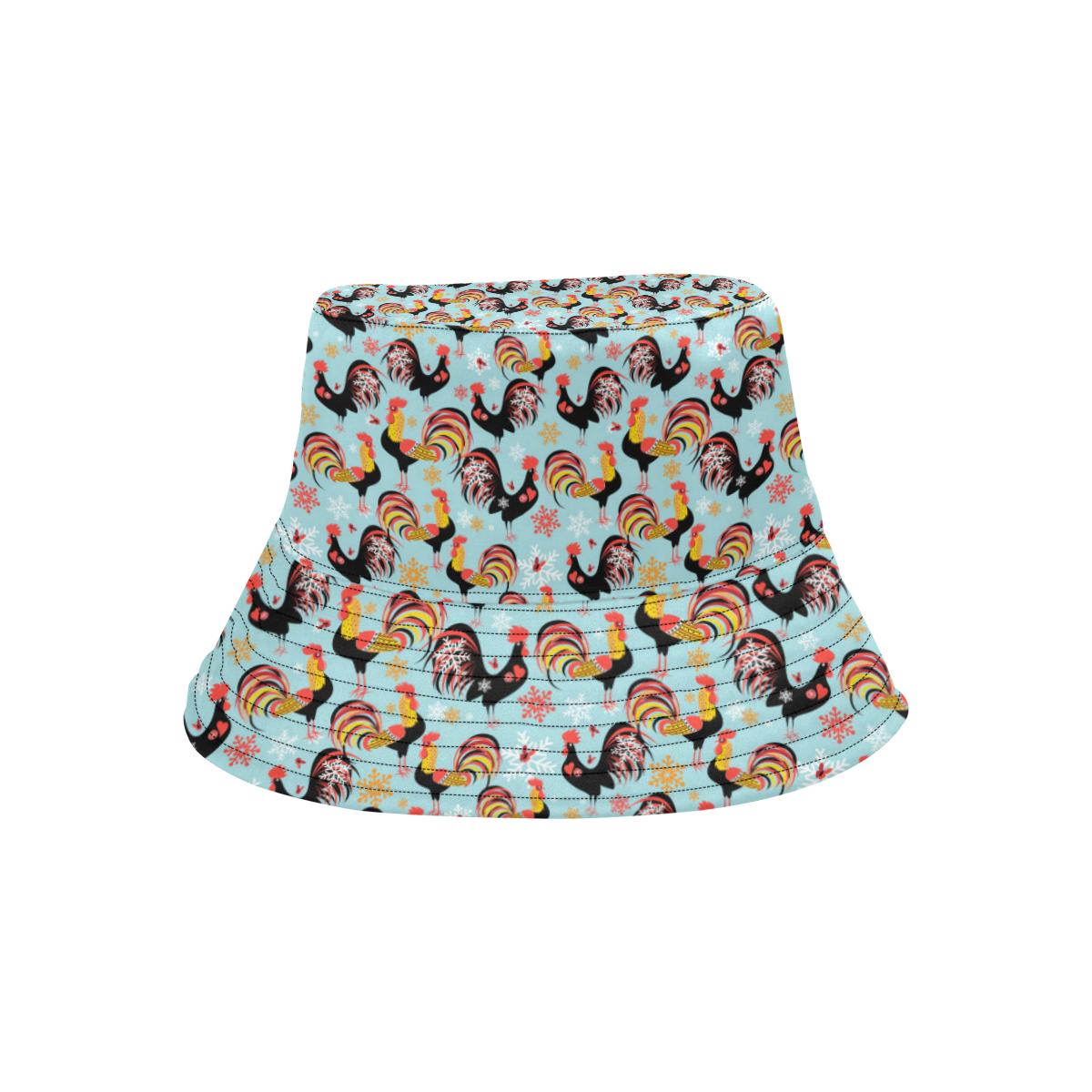 Rooster Themed Design Unisex Bucket Hat