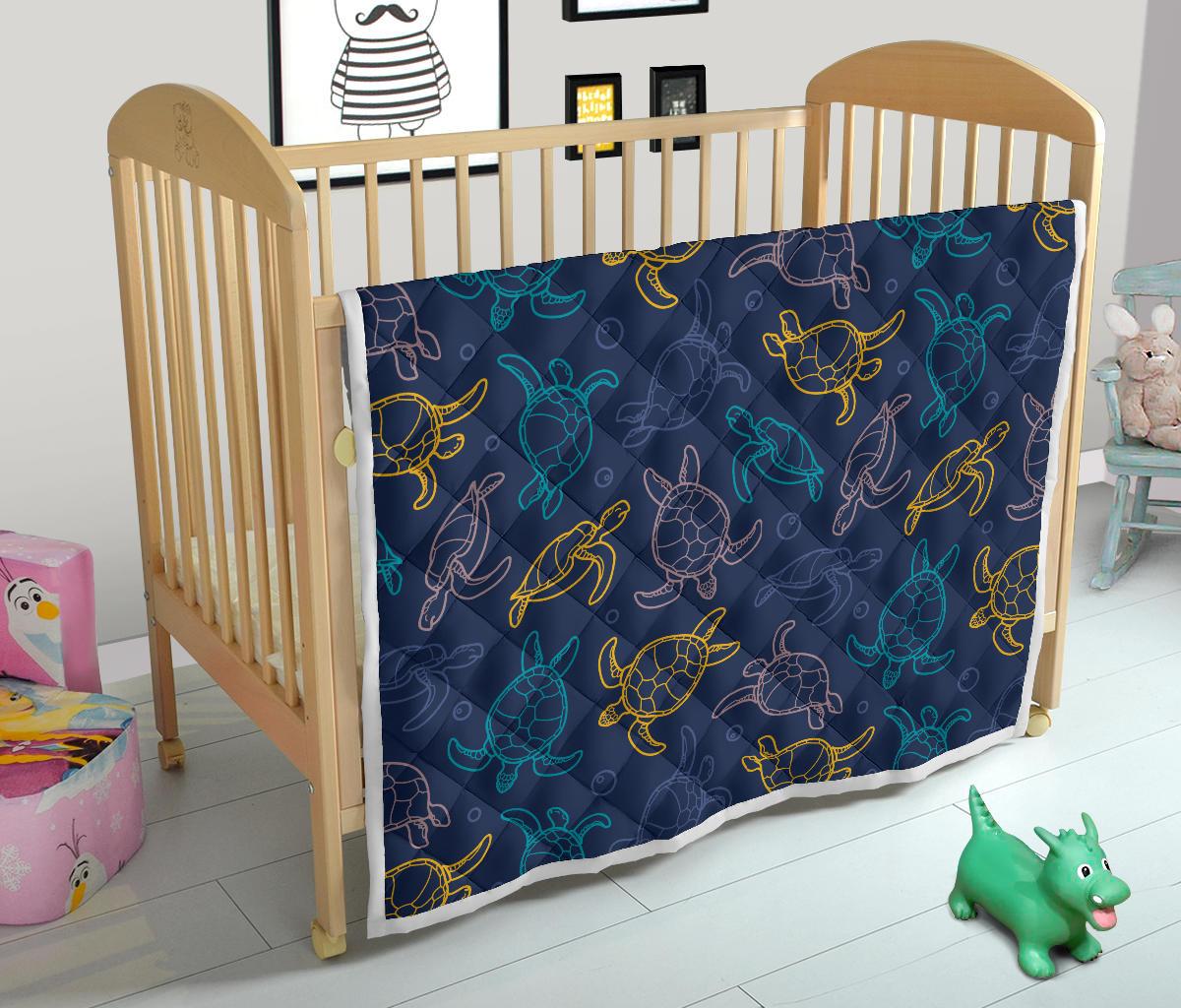 Sea Turtle Baby Print Premium Quilt-JTAMIGO.COM