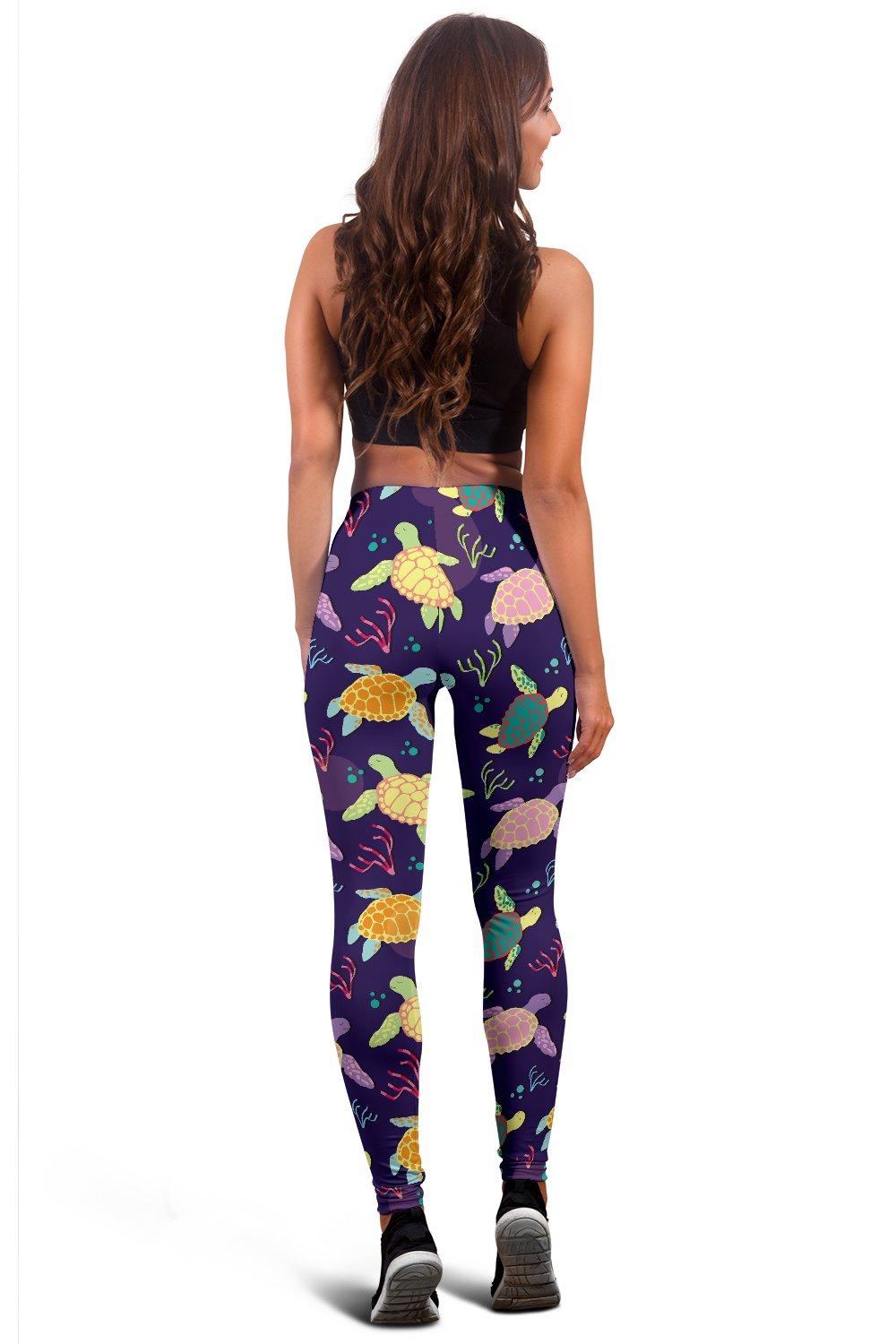 Sea Turtle Color Smile Women Leggings