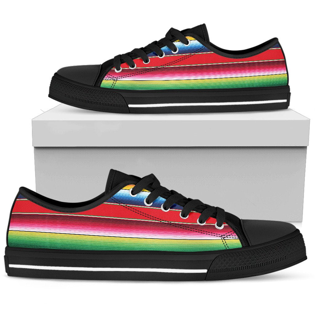 Serape Pattern Women Low Top Shoes-JTAMIGO.COM