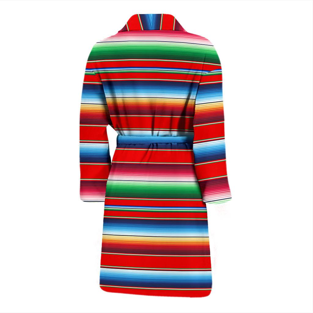 Serape Print Men Bath Robe-JTAMIGO.COM