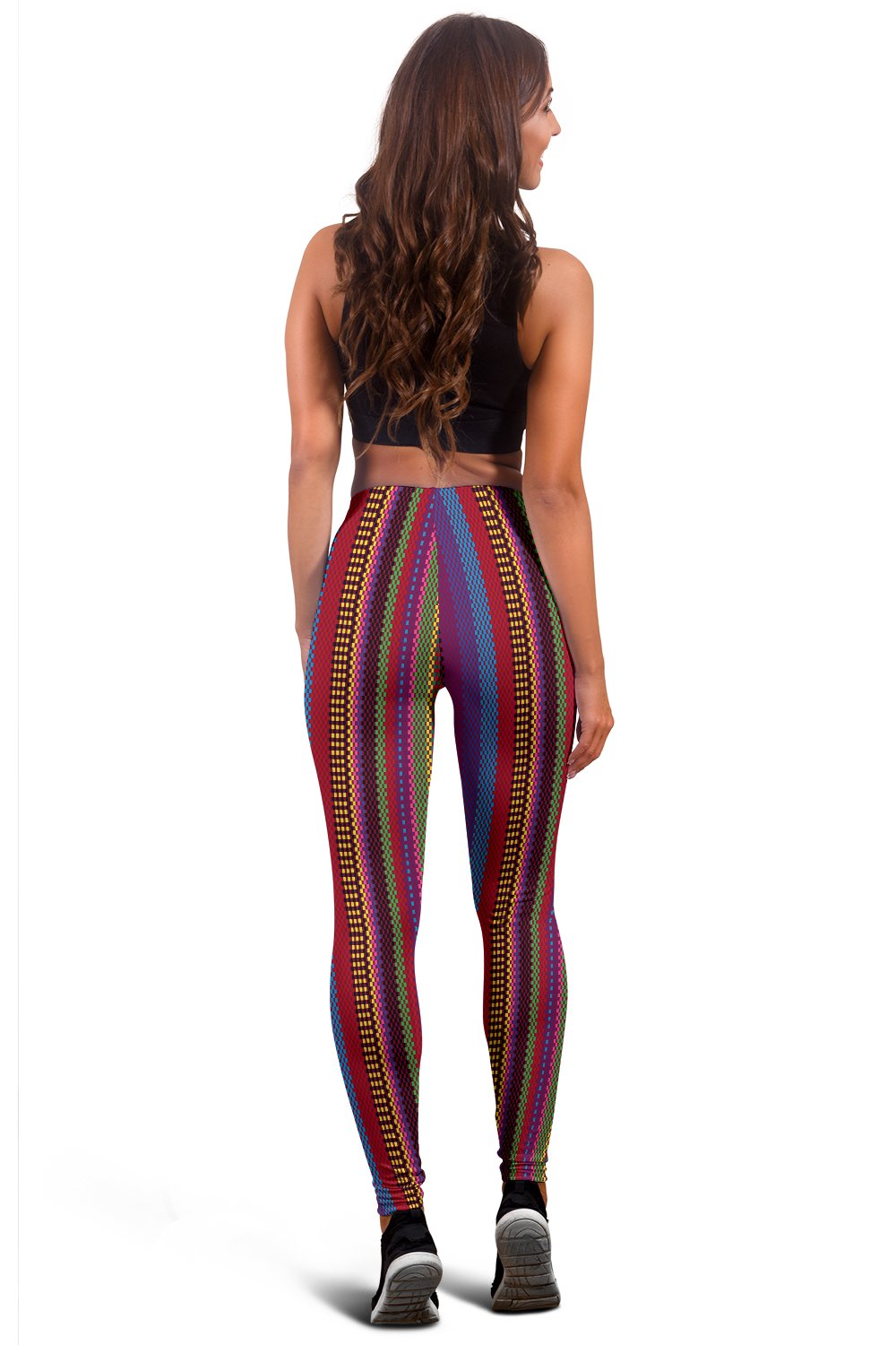 Serape Stripe Print Women Leggings