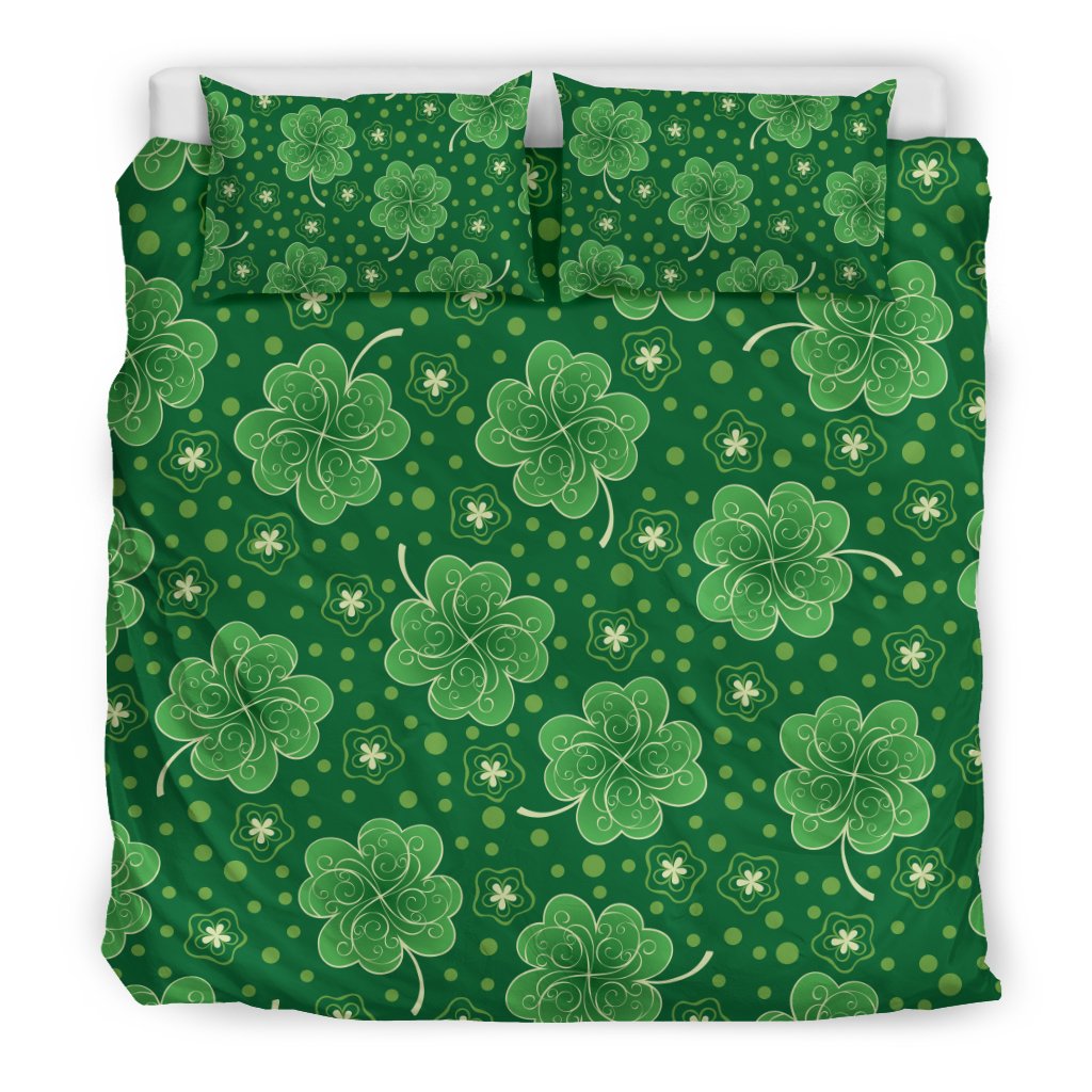 Shamrock Design Print Duvet Cover Bedding Set