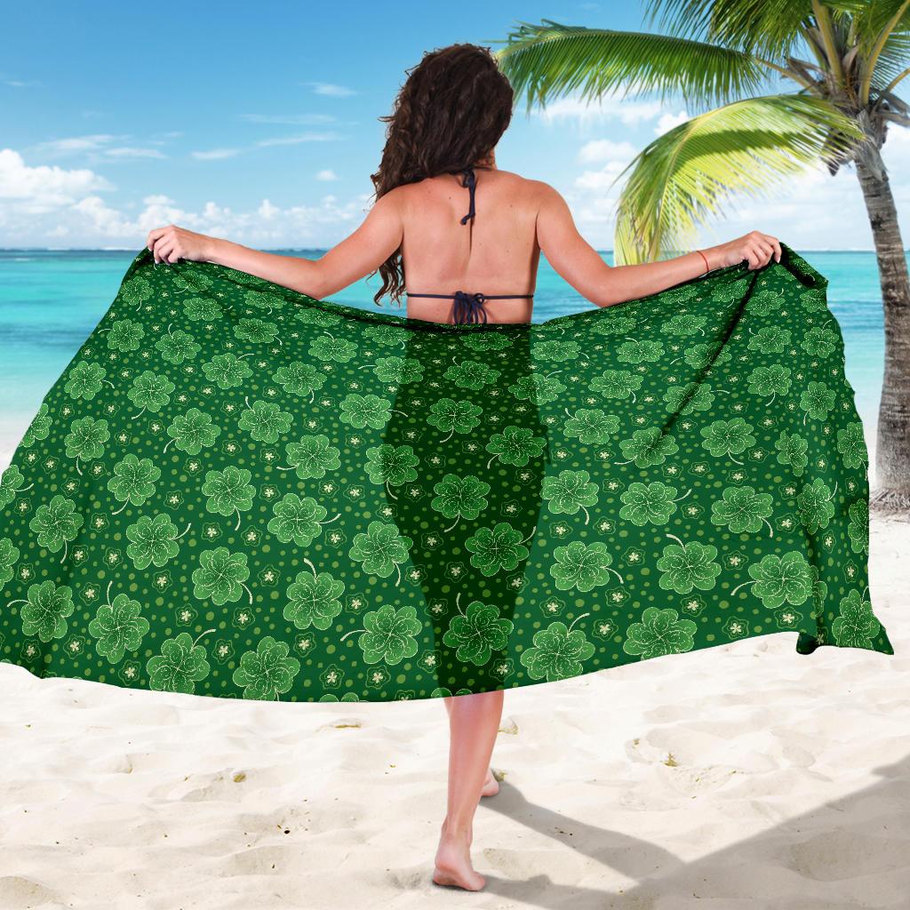 Shamrock Design Print Sarong Pareo Wrap