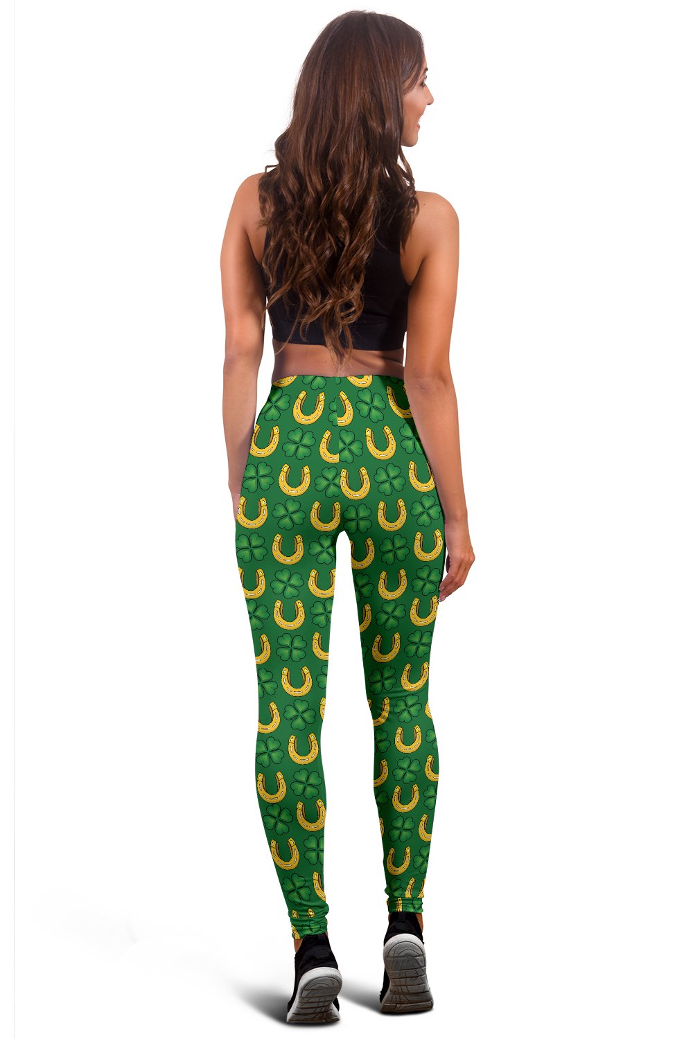 Shamrock Horseshoes Print Pattern Women Leggings