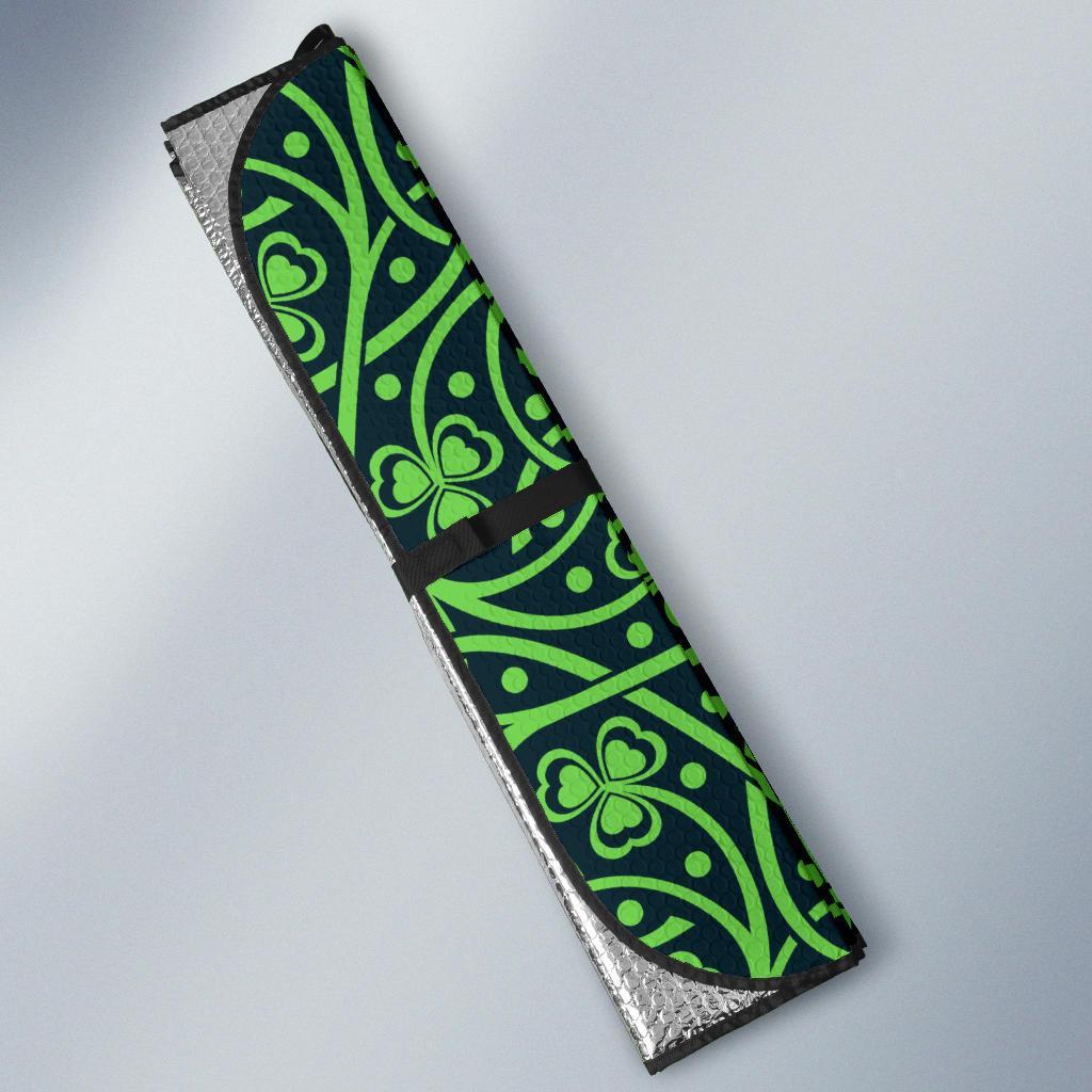 Shamrock Themed Print Car Sun Shade For Windshield