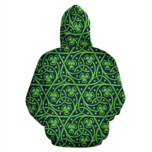 Shamrock Themed Print Pullover Hoodie
